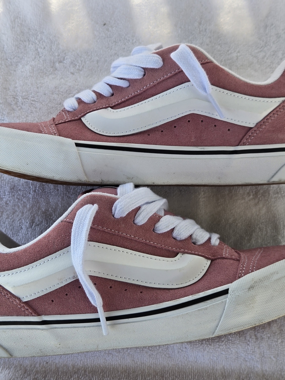 Vans Knu Skool Pink Suede White Sidestripe Chunky Skate Shoes Men 11 - Picture 4 of 8